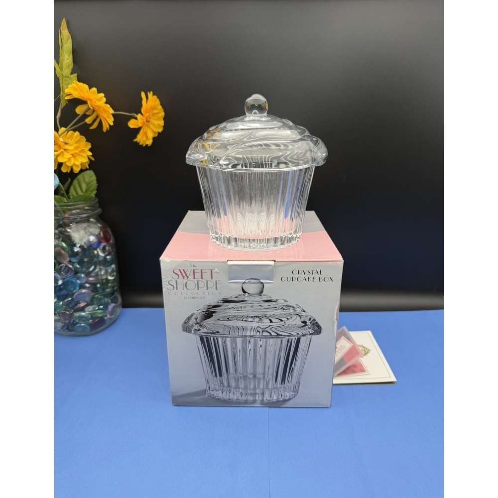 Godinger Shannon Crystal Cupcake Box by Sweet Shoppe Collection New In open Box